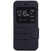 Leather Stripe Pattern Cover Case with Stand&View Window for iPhone 6 black Full body case for iPhone 6
