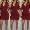 Sexy Womens Short Sleeve Bandage V-neck Slim Evening Party Cocktail Mini Dress