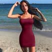 Womens Deep V-neck Polka Dot Dress Evening Party Beach Long Maxi Dresses