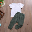 Cotton Toddler Kid Baby Boys Wild Child T-shirt TopLong Pants Outfits Clothes