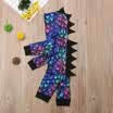 Newborn Baby Boy Girl Dinosaur Colorful Hooded Romper Bodysuit Jumpsuit Clothes