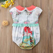 AU Toddler Baby Girls Mermaid Fish Romper Bodysuit Jumpsuit Outfits Clothes Set