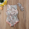 Newborn Infant Baby Girl Floral Tassel Romper Jumpsuit Sunsuit Summer Outfits UK