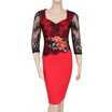 Autumn New Stylish Embroidery Lace Casual Geometric Sexy Lace Women 2017 Women Casual Female Bodycon Party Pencil Dress