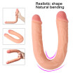 Double dildo lesbian double penis penetration double-sided double dildo female or couple sex toys 46 cm bag as a gift