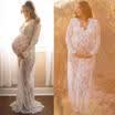 Pregnant Women Front Split Long Maxi Maternity Dress Gown Photo Photography Prop