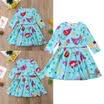 Toddler Kid Baby Girl Floral Long Sleeve Mermaid Tutu Skirts Dress Outfits Set