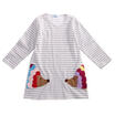 USA Stock Casual Baby Kids Girls Long Sleeve Striped Cotton Party Clothes 2-7 T