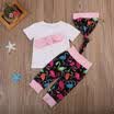 AU Stock Newborn Kids Baby Girls Flamingo Tops T-shirt Long Pants Outfit Clothes