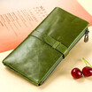 Cow Genuine Leather Women Wallet Female Coin Purse Walet Portomonee Clutch Money Bag Lady Handy Card Holder Long for Girls
