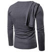 Mens Long Sleeve T-shirt Slim Fitness Muscle Shirt Plain Casual Tops Tee Blouse