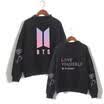 BTS Mens Women Hooded Sweatshirt Sweater Hoodies Tops Outwear Pullover PO