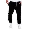 Mens Pants Solid Color Elastic Cross Sweatpants Boy Trousers Long Pants GYTH