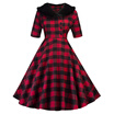 Vintage Plaid Fit&Flare Dress