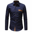 New Mens Dress Shirts Casual Shirts Hawaiian Style Slim Long Sleeve Dress Shirts Camisa Masculina Casual Shirts M-3XL