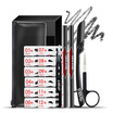 Left Yan Right Color Mens Eyebrow Pencil Eyebrow Eyebrow Card Eyebrow Knife Beginner Set 01 Black Khanness Anti-Staining Lasting Color