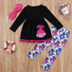 NEW Kids Baby Girls Clothes Outfits T-shirt Tops Dress Long Pants Leggings Set