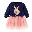 New Toddler Baby Girls Long Sleeve Knitted Bow Newborn Tutu Princess Dress 0-5T