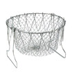 1 Pcs Home Kitchen Foldable Fry Basket Poaching Boiling Deep Frying Fruit Vegetable Rinsing Washing Cook Tool 201 Stainless Steel