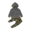 2pcs Newborn Toddler Baby Boy Girl Hooded Sweater TopsPants Outfits Set Clothes