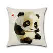 Dear Love Star Panda Printed Cotton Linen Pillowcase Decorative Pillows Cushion
