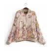 UK Women Floral Camouflage Baseball Varsity Zip Up Bomber Lounge Jacket S-XL