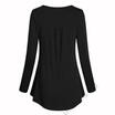 US Womens Chiffon Loose Tops Long Sleeve V Neck T Shirt Casual Blouse Shirt