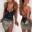 Womens Sleeveless Bandage Bodycon Evening Party Cocktail Club Short Mini Dress