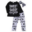 Toddler Baby Girls Outfits Clothes T-shirt Tops Dress Long Pant Outfit Set 1-6Y
