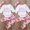 3PCS Newborn Infant Baby Girls Clothes Cotton Romper Pants Bodysuit Outfit Set