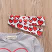 3Pcs Baby Girls Kids Toddler Boys T-Shirt TopsXO Pants Outfit Clothing Sets CL