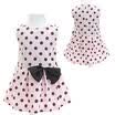 2015 Baby Kids Girls Dress Party Polka Dot Bow One-piece Gown Formal Dress 1-6Y