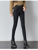 new Korean autumnwinter 2018 slim fit pants&thick high-waisted stretch jeans for women