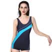 Yi Yi professional sports competitive conservative cover was thin sexy sexy students angle female students swimsuit navy blue XXL Ezi1380