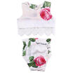 2pcs Suit Baby Girl Lace Flower TopsBottoms Briefs PP Pants Outfits Set Clothes