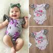 Cute Newborn Baby Girl Flower Romper Jumpsuit Outfits Clothes Outfits Summer lxj