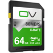 OV SD card 64G 80MB s memory card class10 high-speed storage SDHC SLR digital camera professional high-definition camera car flash memory card