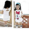 3-8Y Kids Girls Minnie Party Dress Skirt Bow Back T-shirt Tops Children Clothes