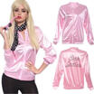 Women Retro Long Sleeve Jacket Fancy Dress Grease Costume Cheerleader Coat