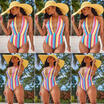 Womens Swimming Costume Padded Swimsuit Monokini Swimwear Push Up Bikini Sets