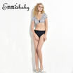 Sexy Women Bikini Set Striped Bikini Push-up One Piece Swimsuit Swimwear Beach