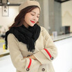 Scarf female han edition female autumn&winter pure color imitation cashmere neck 250 grams joker long tassel does not drop woo