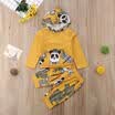 Halloween Kids Baby Boy Girl Outfits Hoodie TopsPanda Bone Long Pants Sets