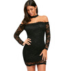 Off The Shoulder Lace Choker Bodycon Dress