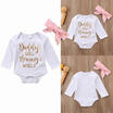 Newborn Infant Baby Girls Clothes Mommys Romper Bodysuit Headband Outfits Set