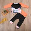Newborn Kids Baby Girls Hooded Tops Pants Leggings Striped Outfit Floral Clothes