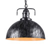 Baycheer HL478997 30CM Weathered Steel Ceiling Pendant Light Fixture with Metal Dome Shade
