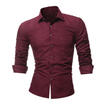 Luxury Mens Casual Shirts Long Sleeve Check Slim Fit Dress Tops Shirts US STOCK