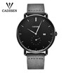 CADISEN C2037 Watch Men Sport Chronograph PU Leather Strap Quartz Movement Watch Waterproof Casual Clock Wristwatch for Male