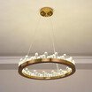 Baycheer HL487595 Ultra Modern LED Crystal Ring Pendant 1575" Diameter 1 Light 50W Warm Light